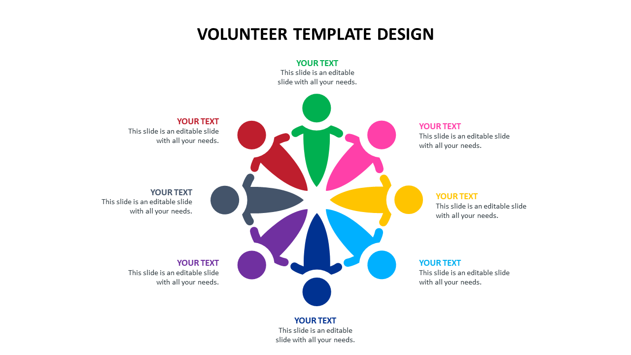 Editable Volunteer Template Design Presentation Slide